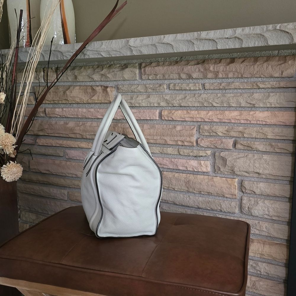 🐢 Céline White Drummed Calfskin Luggage Mini - Picture 15 of 17